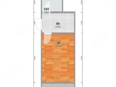 华炬珑玥公馆小区1室1厅1卫户型图1
