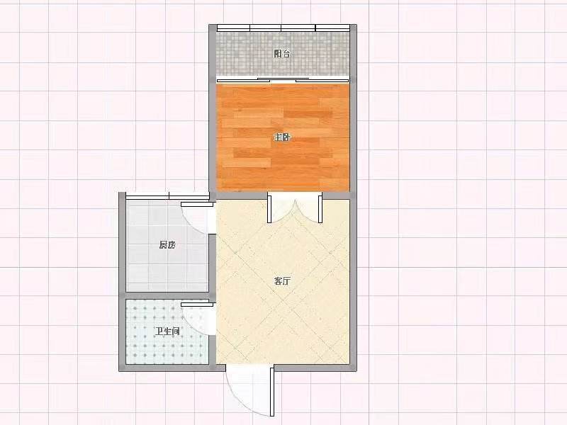 白金假日公寓小区1室1厅1卫户型图
