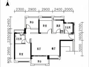 德州中心城盛荟 4室2厅 114.87㎡ 精装_德州中心城盛荟二手房户型图片2