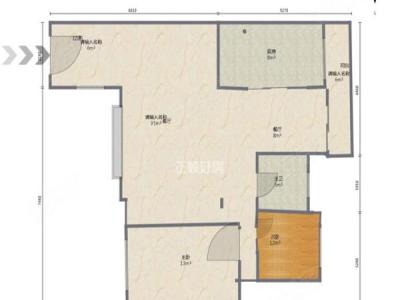 巴厘晓筑小区2室2厅1卫户型图2
