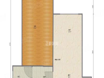 水仙花园小区1室1厅1卫户型图2