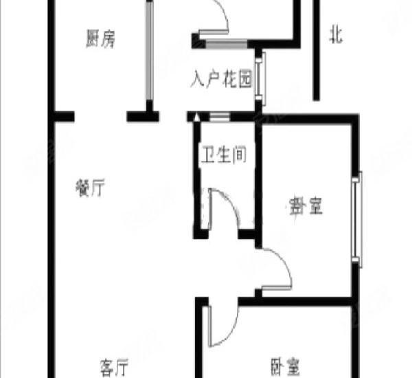 南湾国际小区3室2厅1卫户型图6