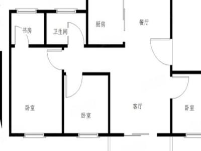 金域豪庭一期小区3室2厅2卫户型图2