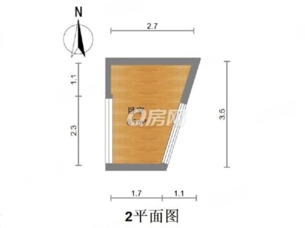 广联蓝爵小区1室1厅1卫户型图4