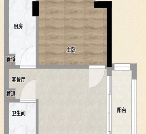 逢源公寓小区1室2厅2卫户型图3