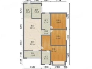 万科城南区 3室2厅 92.24㎡ 精装珠海香洲区上冲二手房图片