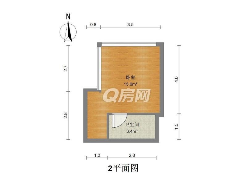 华发世纪城三期小区1室1厅2卫户型图15
