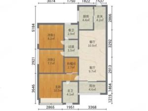 万科城南区 3室2厅 92.24㎡ 精装珠海香洲区上冲二手房图片
