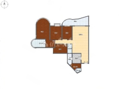 合生珠江帝景小区4室2厅2卫户型图2