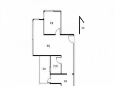 雅居乐佰利山小区1室1厅1卫户型图2