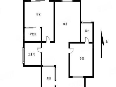 聚宝华府小区2室1厅1卫户型图3