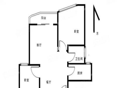 公园道小区2室1厅1卫户型图3