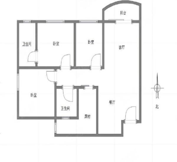 保利时代小区3室2厅2卫户型图49