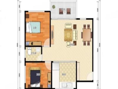 阳光第五季花园小区2室2厅1卫户型图1