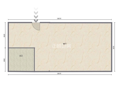 天朗海峰小区1室0厅1卫户型图3