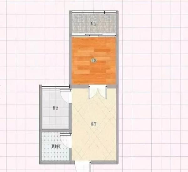 白金假日公寓小区1室1厅1卫户型图5