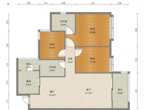 保利时代 3室2厅 100.04㎡ 精装珠海金湾区航空新城二手房图片