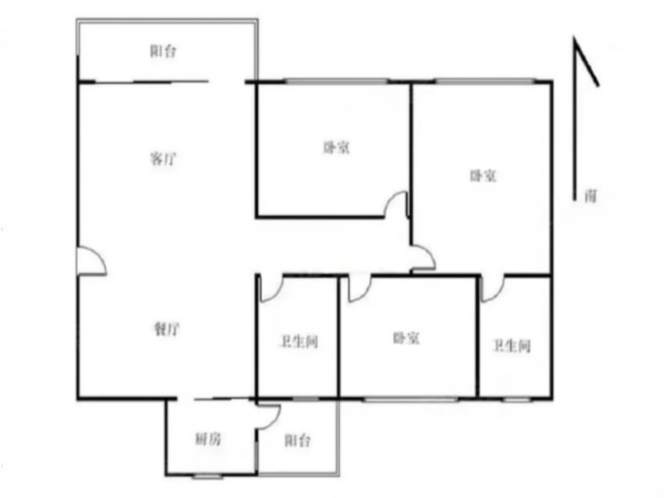 金碧丽江小区3室2厅2卫户型图12