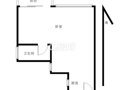 尊寓大厦小区1室0厅1卫户型图4