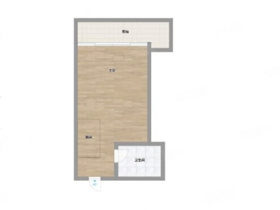 凤岭名都小区1室1厅1卫户型图2