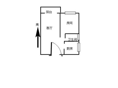 锦绣荣城小区1室1厅1卫户型图3
