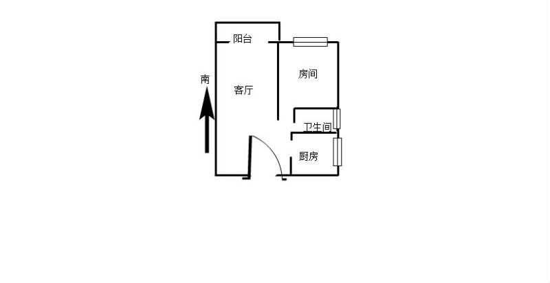 锦绣荣城小区1室1厅1卫户型图