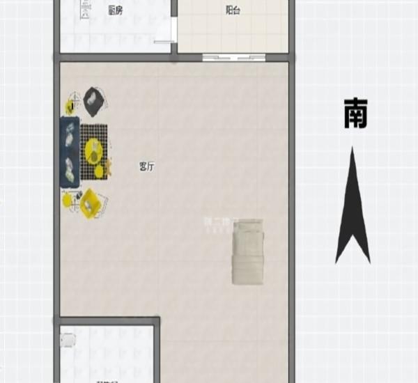 东尚新地小区1室1厅2卫户型图