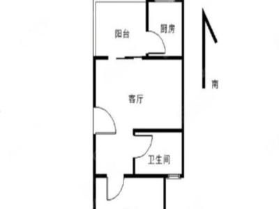 阳光花园小区1室1厅1卫户型图2