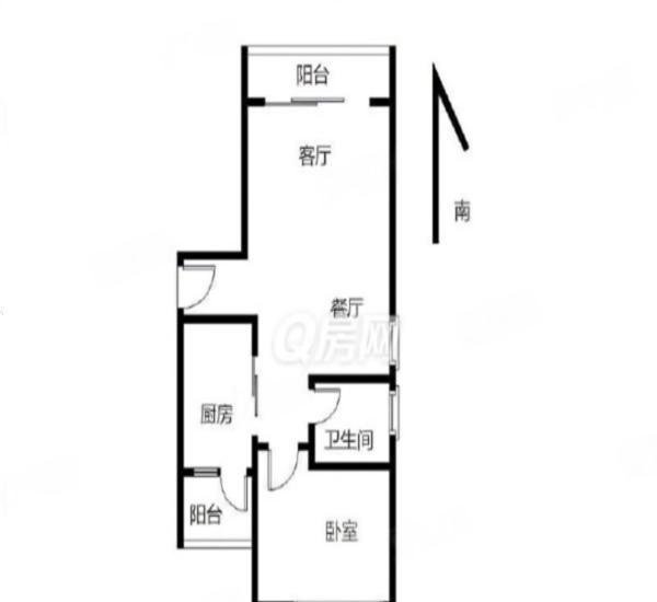 碧水岸小区1室2厅1卫户型图11