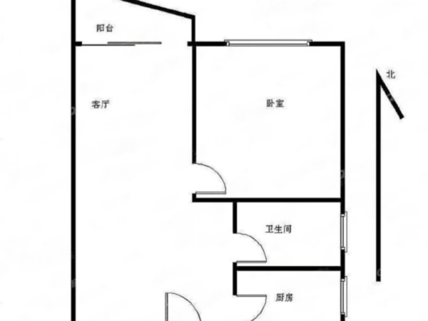 金港豪庭小区1室1厅1卫户型图9