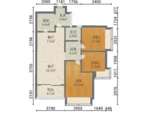 华发水岸 3室2厅 84.77㎡ 毛坯珠海香洲区南屏二手房图片
