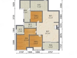 丽城乐意居 4室2厅 99.39㎡ 精装_中山东升镇东升中学二手房图片